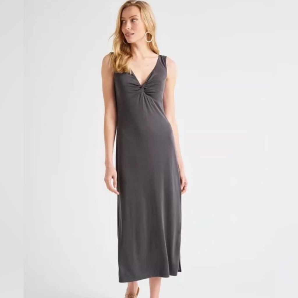 Splendid Collection Argo Sandwash Jersey Twist From Maxi Dress